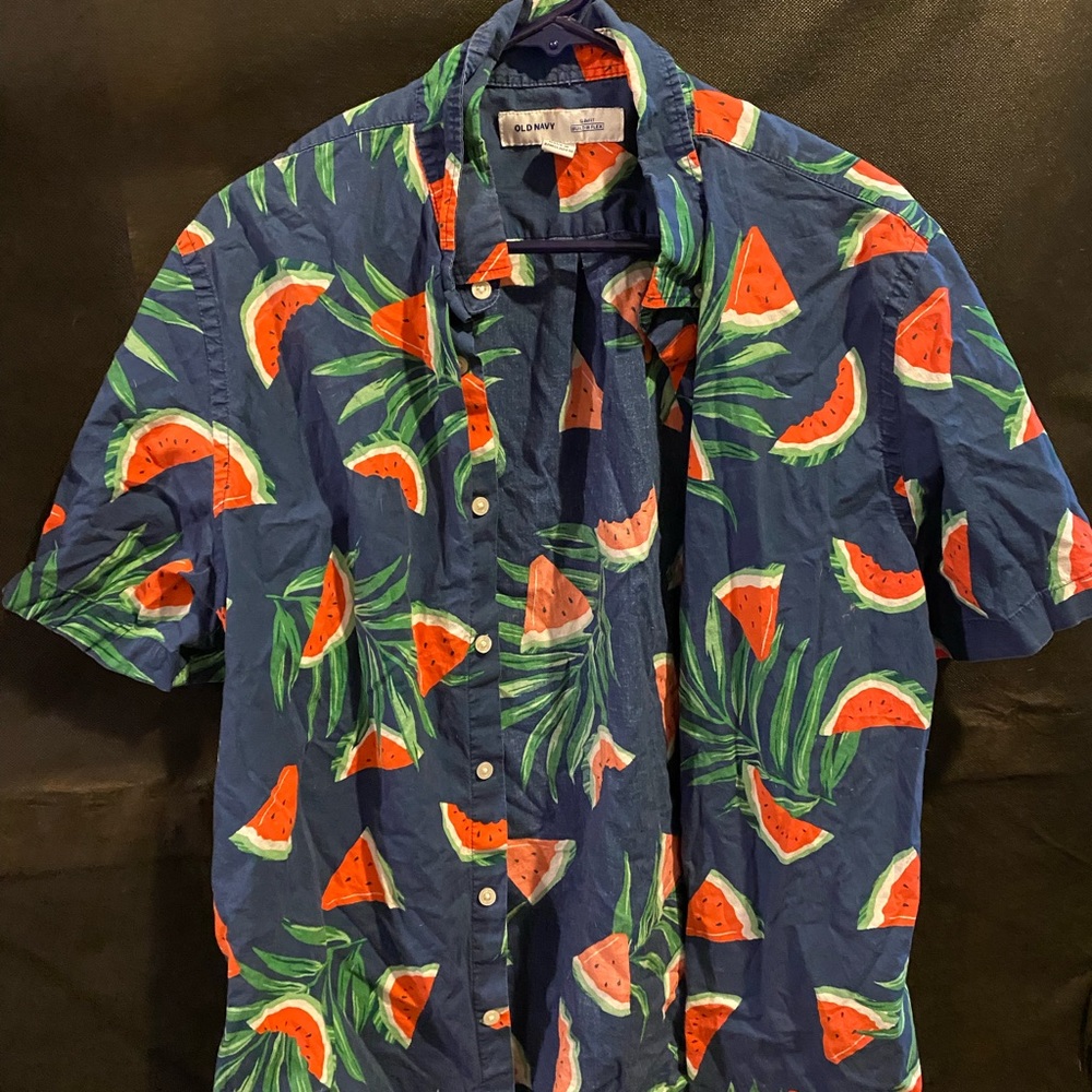 Mens watermelon Hawaiian shirt